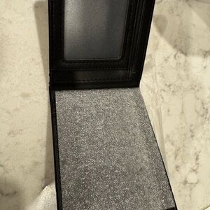 Black Batman Leather Wallet with ID Window